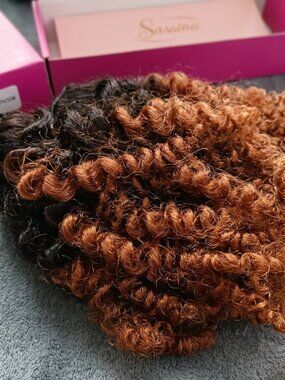 Two Tone Afro Kinky Curly Hair Extention Clips